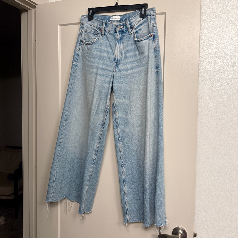 Baggy Light Blue Wide-Leg Women Jeans